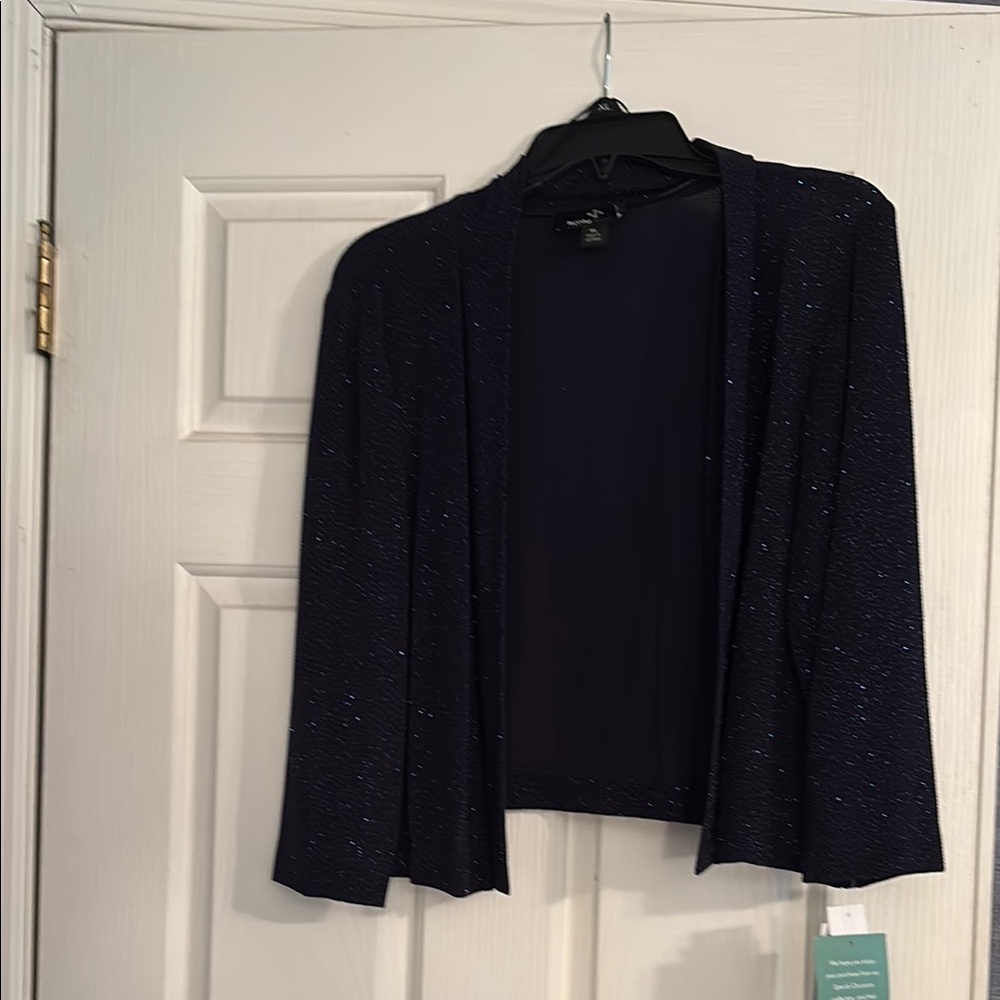 Ronni Nicole Black Blazer Lightweight Open-Front Design